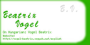 beatrix vogel business card